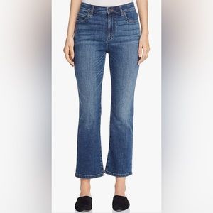 🍂 EILEEN FISHER HIGH WAIST ANKLE BOOTCUT JEANS COLOR INDIGO AGIND 14 NWT